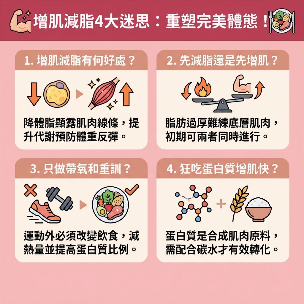 這是一張1:1正方形的台灣健康部落格風格資訊圖表，詳細解說【醫學美容】界大熱的【醫療儀器】功能。針對想要【塑造身體線條】與尋求【產後修身方法】的【產後婦女】，圖表介紹了這款【無創修身療程】。它採用先進的【高強度聚焦電磁技術】（【電磁波】），透過【被動式運動】深入觸發【運動神經元】，深層【刺激肌肉收縮】。

這種【非入侵性治療】能有效【增加肌肉密度】與【提升肌肉質量】（增加【肌肉】與粗大【肌纖維】），特別針對【腹部】的【核心肌群】與【臀大肌】。除了能【強化核心力量】、【收緊腹部線條】以練出【馬甲線】，還能【提升臀部輪廓】打造【蜜桃臀】。療程在消耗【脂肪】的過程中會產生【乳酸】，並加速【新陳代謝】與【提升基礎代謝】（提高【基礎代謝率】），促使【脂肪細胞】凋亡，從而【減少脂肪細胞】、【消除局部贅肉】並【燃燒頑固脂肪】。

這項【增肌減脂療程】不僅能幫助你【突破減肥停滯期】，更是【改善腹直肌分離】與【改善肚皮鬆弛】的利器。配合均衡飲食補充【蛋白質】與【膠原蛋白】，能完美修復【腹直肌】，讓你輕鬆重拾健康與自信美態。